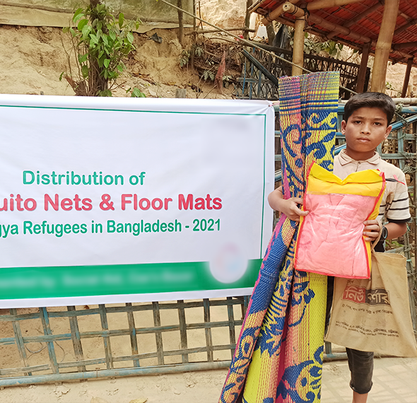 Bangladesch – Moskitonetze und Bodenmatten für Rohingya 2021