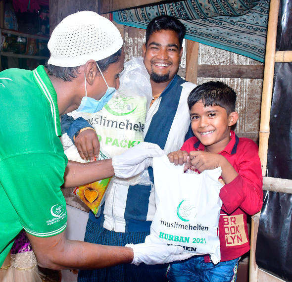 Indien – Kurban Lebensmittelverteilung für Rohingya in Hyderabad 2021