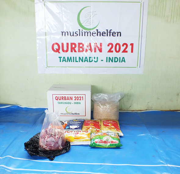 Indien – Kurban und Lebensmittelverteilung in Dindigul und Theni 2021