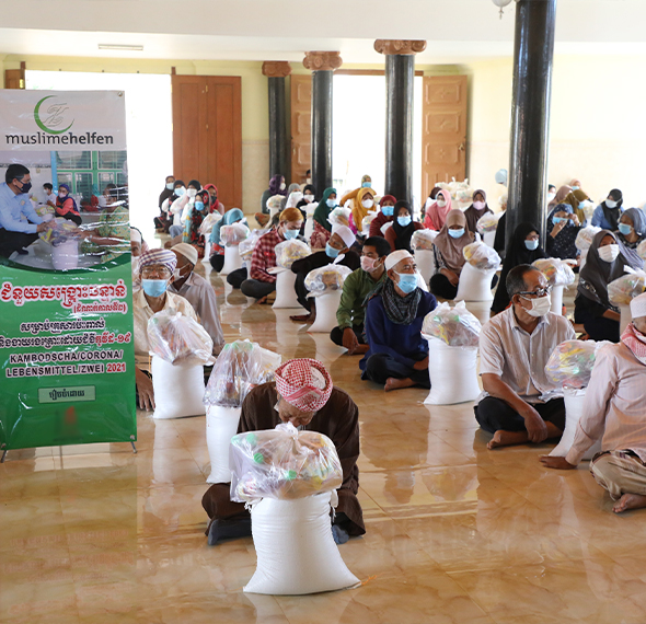 Kambodscha Kampong Cham Corona Nothilfe Lebensmittel muslimehelfen