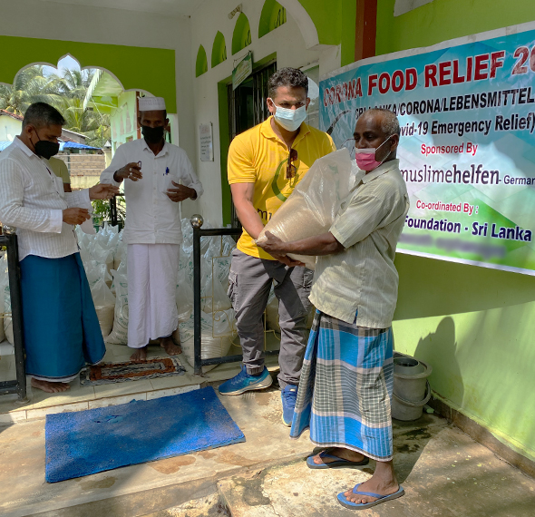 Sri Lanka Kinniya Coronanothilfe Lebensmittel Acht muslimehelfen 2021