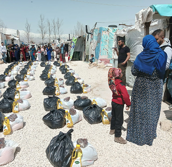 Bei der Verteilung von Lebensmitteln als Ramadanhilfe konnten 339 bedürftige Familien berücksichtigt werden