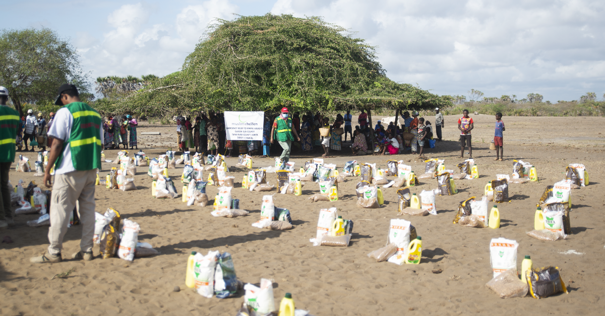 Kenia: Vorbereitung für die Verteilung der ersten Hungerhilfe 2021 in Tana River County