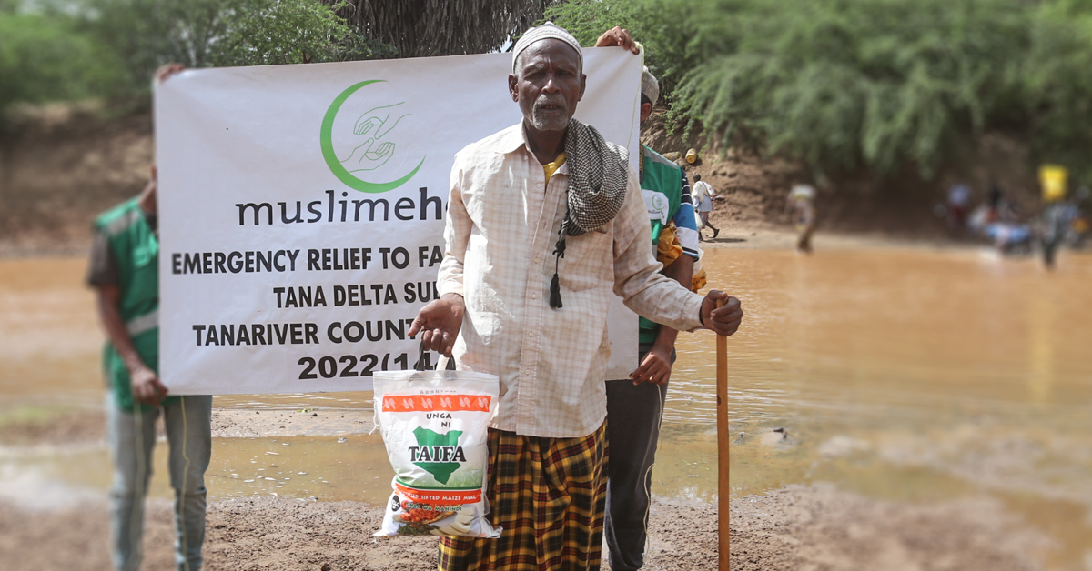 Kenia: Verteilung von Lebensmitteln an Bedürftige in Tana River County