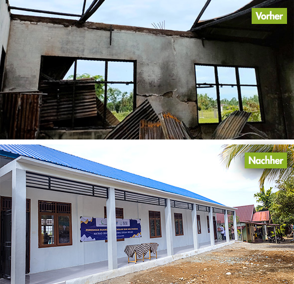 Bild-Indonesien-Restaurierung Internatschule nach Brand 2022